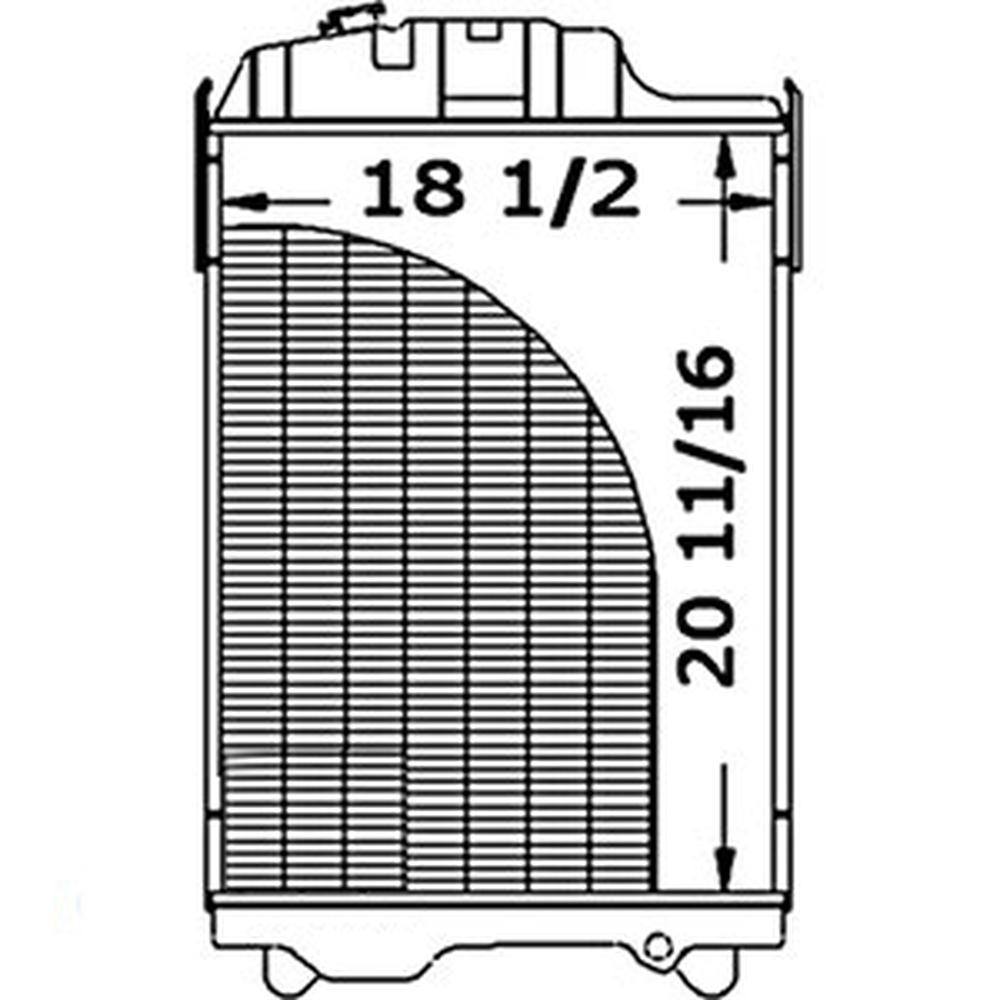 Eagle Cooling Radiator For John Deere Tractors 2250 2355 2450 2555 2650 2755 2850 – OEM# AL56372