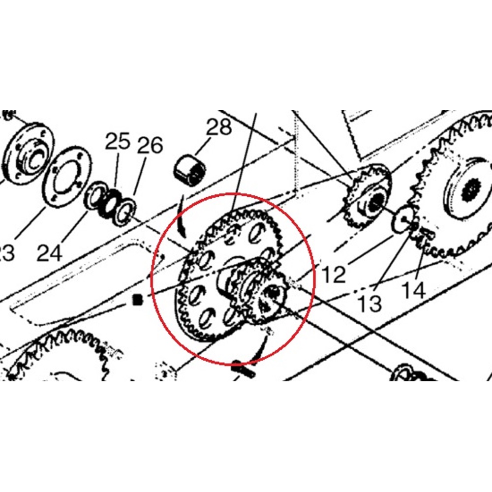 Drive Axle Sprocket For Case-IH Skid Steer 1845 Series – D120108 Replacement Part